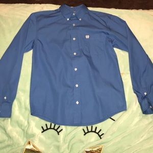 Blue button up